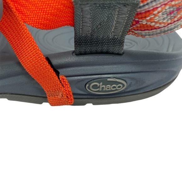 Chaco Sandals Adjustable Diamond Orange & Gray Women’s Size 11 - Picture 9 of 10